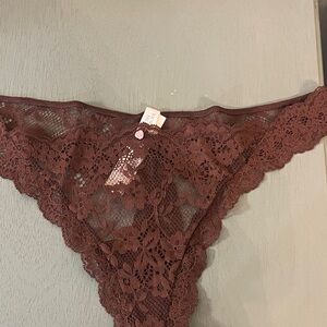 Victoria's Secret Lace Panties in Rich Brown